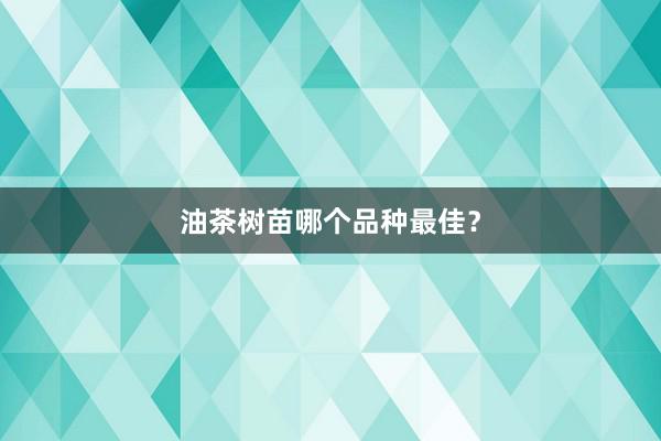 油茶树苗哪个品种最佳？
